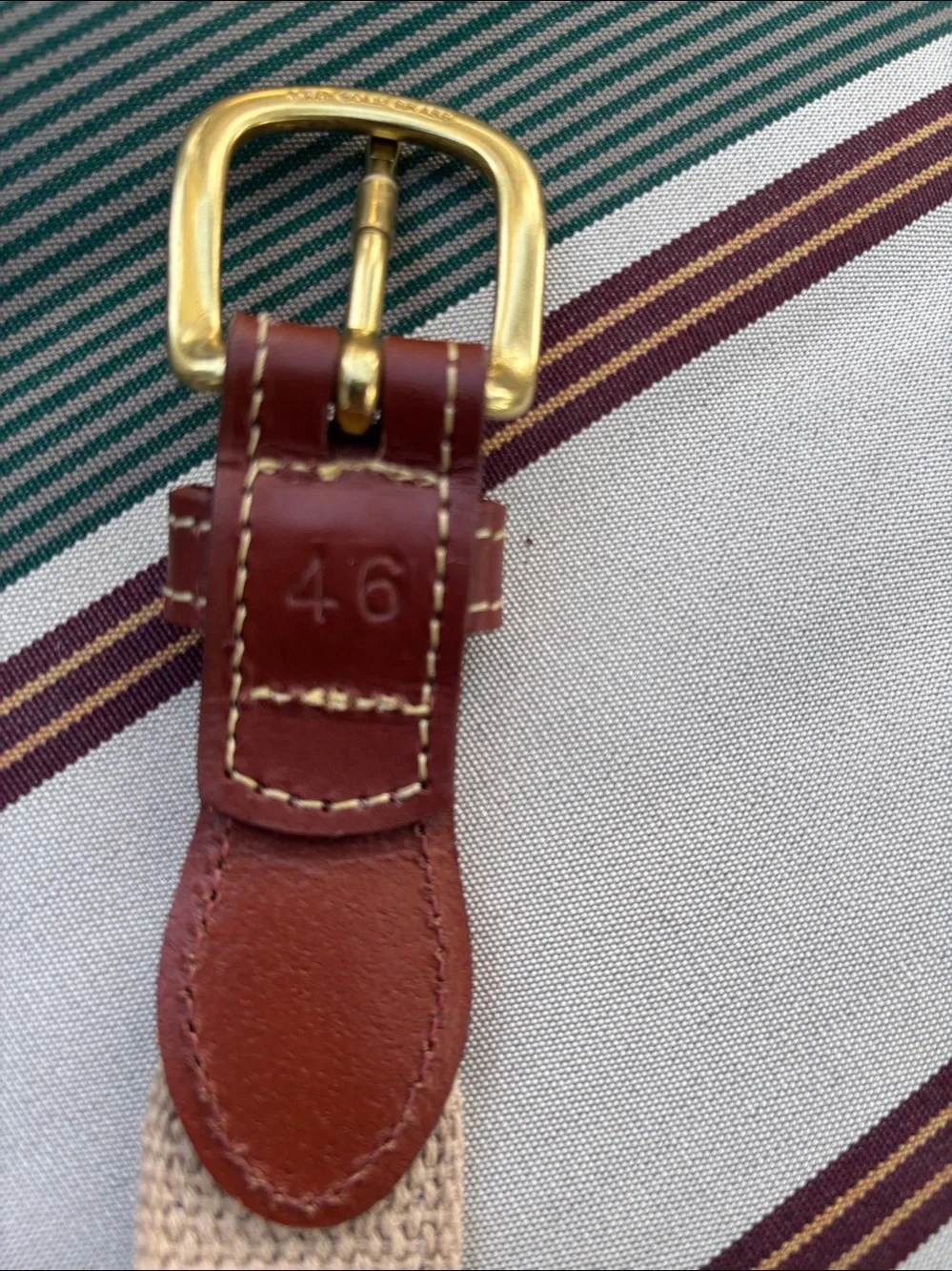 Country Club Prep Jockey Jam leather belt Size 46